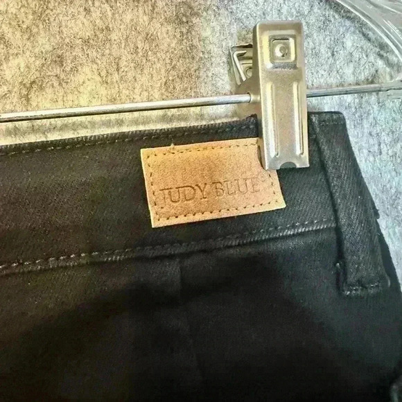 Judy Blue Black Denim Jogger - Size 0 - Picture 5 of 8